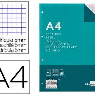 RECARGA QUADRICULADO A4