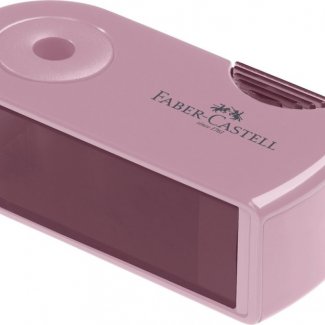 APARA-LÁPIS C/CAPA PROTECTORA E DEPÓSITO BRANCO/CINZA/ROSA