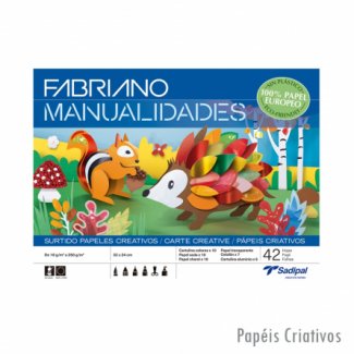 BLOCO MANUALIDADES - SORTIDO PAPEIS CREATIVOS  42 UNID