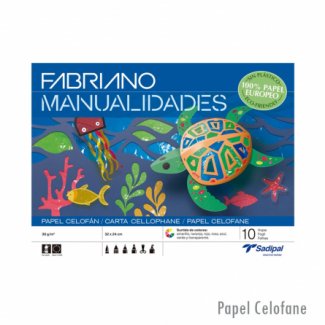 BLOCO MANUALIDADES PAPEL CELOFANE  - SORTIDO 10 CORES