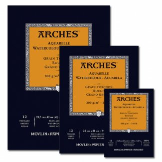 BLOCO ARCHES COLADO 300GR GRAO GROSSO 12FLS 29,70 X 42 CM