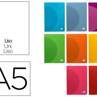 CADERNO AGRAFADO DIN A5 CAPA DE PLASTICO 48FLS 90GR LISO