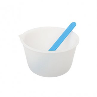 RECIPIENTE MEDIDOR C/ESPATULA SILICONE 14 CM