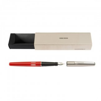 CANETA RETRO TINTEIRO VERMELHA