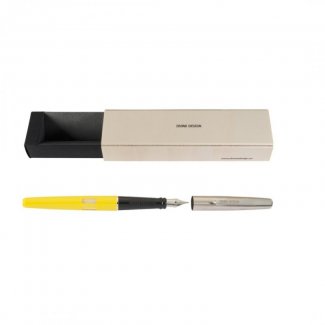 CANETA RETRO TINTEIRO AMARELA