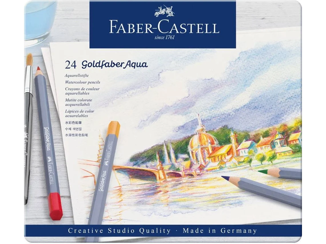 CAIXA LAPIS AGUARELAVEIS GOLDFABER 24 LAPIS