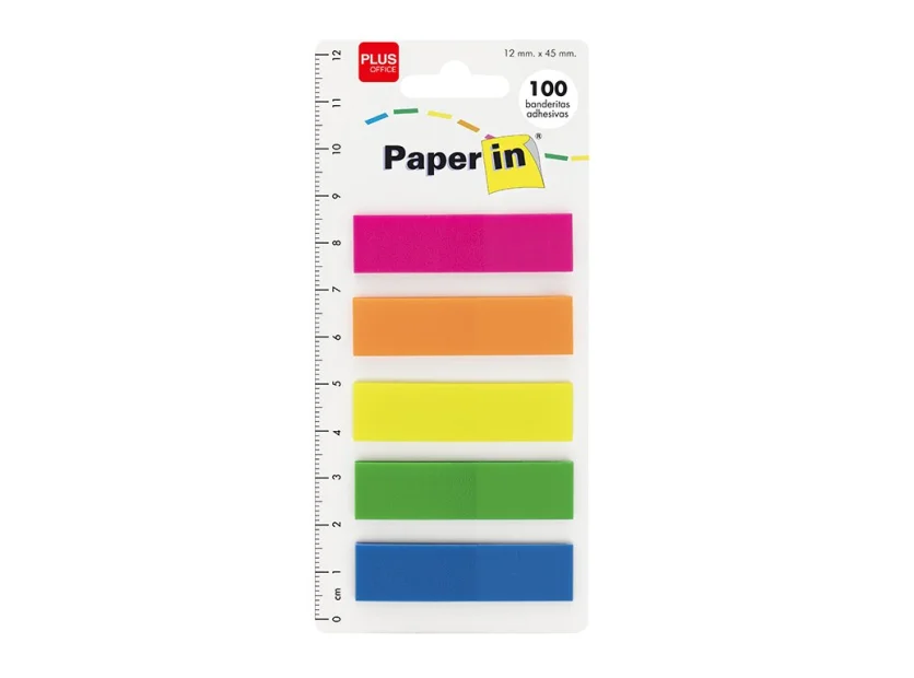 POST-IT DE PAPEL COM VARIAS CORES FLUO12X45