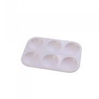 PALETA PLASTICA RECT.13X8,5CM 6 POÇOS