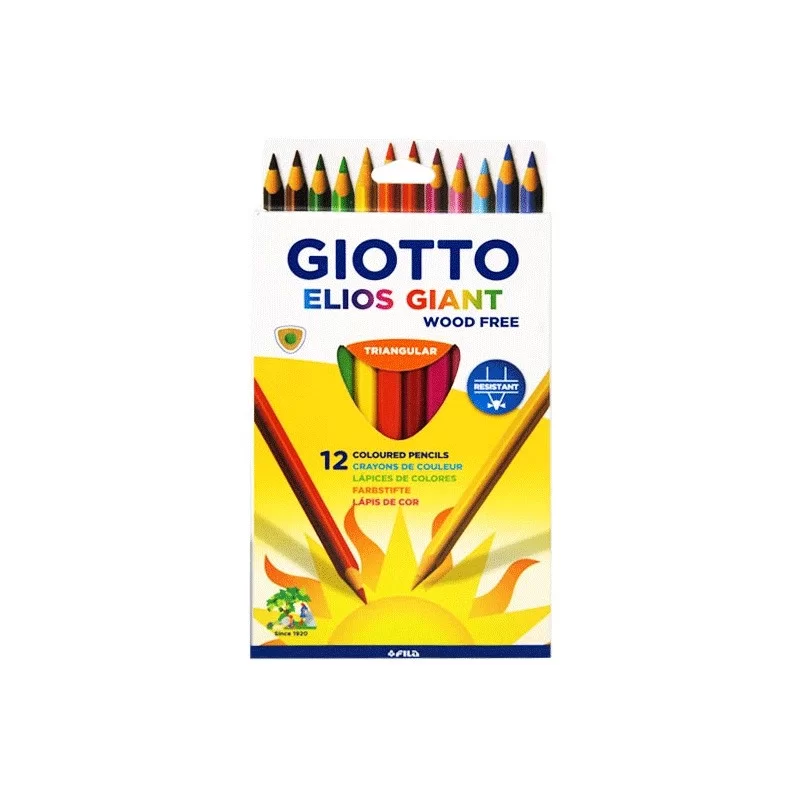 LAPIS DE COR ELIOS GIANT GIOTTO - 12 CORES