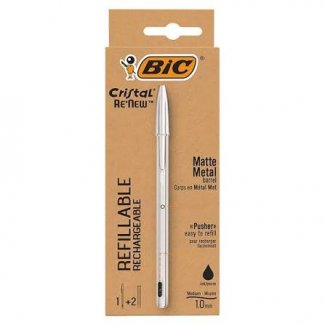 ESFEROGRAFICA BIC CRISTAL METALICA PRETO INCLUI 2 RECARGAS