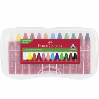 CAIXA 12 UNID.LAPIS DE CERA JUMBO FABER CASTELL