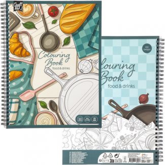 LIVRO COLORIR 50 FLH FOOD / DRINKS