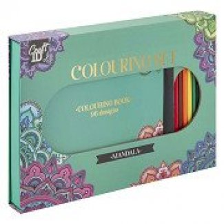 LIVRO COLORIR MANDALA 96 FIG C/ 10 LAPIS