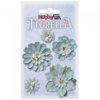 FLORELLA -FLOR PAPEL AMARELO 25CM (5)