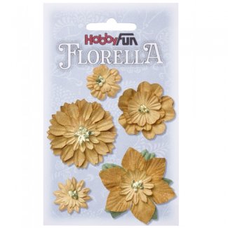 FLORELLA -FLOR PAPEL CREME 25CM (5)
