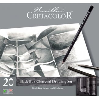ART SET BLACK  BOX DRAWING  CX MET.20 PCS CRETACOLOR