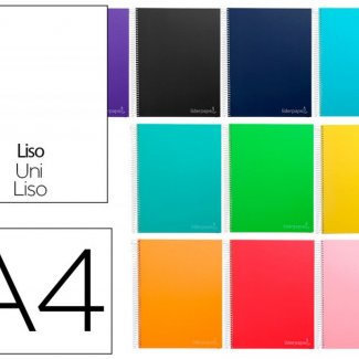 CADERNO ESPIRAL DIN A4  CAPA DURA 140FLS 75GR LISO 5 BANDAS