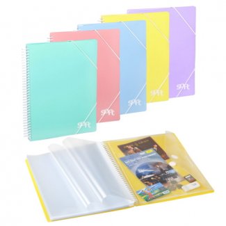 PASTA PP ARGOLAS C/20MICAS E ENVELOPE ( AZUL)