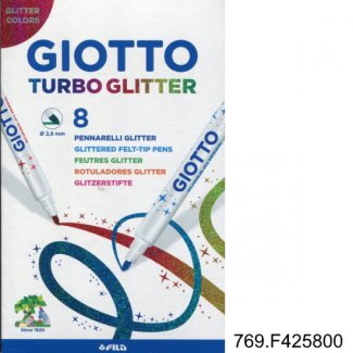 MARCADOR GIOTTO TURBO GLITTER C/8