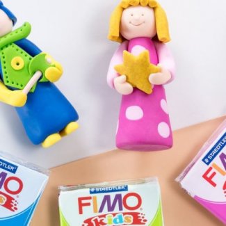 MASSA MODELAR FIMO KID GLITTER ROSA PINK