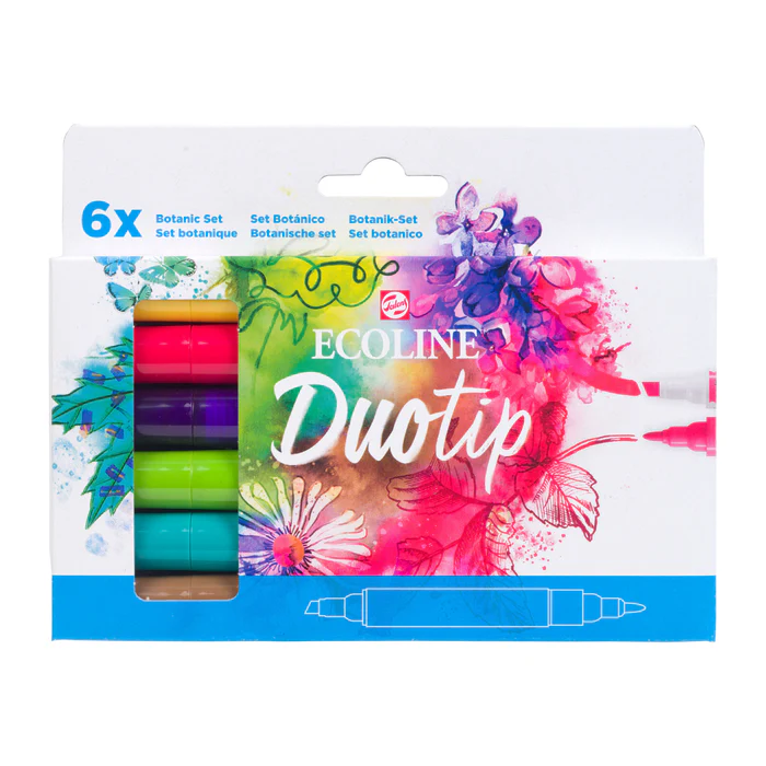 CONJUNTO BOTANICO 6 MARCADORES ECOLINE DUOTIP