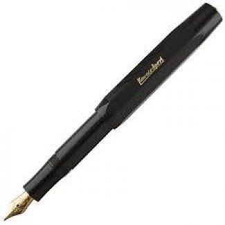 KAWECO CLASSIC GUILLOCHE FOUNTAIN PEN BLACK M 0,9 MM
