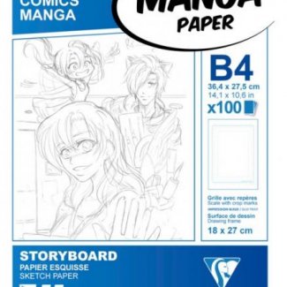 BLOCO MANGA STORYBOARD B4 100 FL G 6C 55 GR